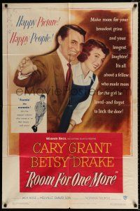 4a720 ROOM FOR ONE MORE 1sh '52 great artwork of Cary Grant & Betsy Drake!