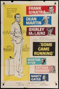 4a791 SOME CAME RUNNING 1sh '59 full-length art of Frank Sinatra w/Dean Martin, MacLaine!