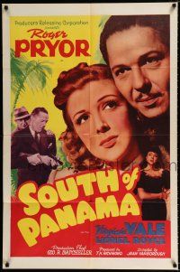 4a801 SOUTH OF PANAMA 1sh '41 Roger Pryor & Virginia Vale in Central America!