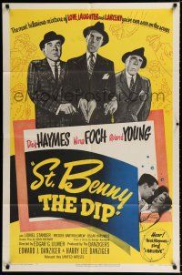 4a811 ST BENNY THE DIP 1sh '51 directed by Edgar Ulmer, Dick Haymes & Nina Foch!