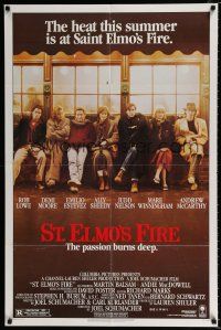 4a812 ST. ELMO'S FIRE 1sh '85 Rob Lowe, Demi Moore, Emilio Estevez, Ally Sheedy, Judd Nelson!
