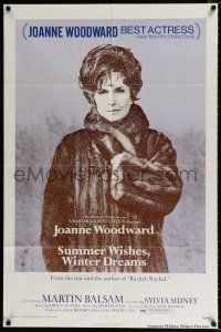 4a846 SUMMER WISHES WINTER DREAMS 1sh '73 c/u of beautiful frigid snow queen Joanne Woodward!