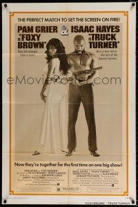4a918 TRUCK TURNER/FOXY BROWN 1sh '74 blaxploitation double-bill, Pam Grier & Isaac Hayes!
