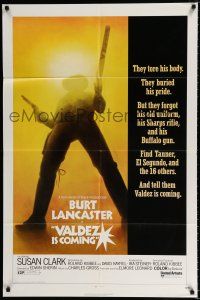 4a942 VALDEZ IS COMING 1sh '71 Burt Lancaster, written by Elmore Leonard!