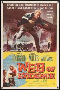 4a959 WEB OF EVIDENCE 1sh '59 Cronin's Beyond This Place, Van Johnson & Vera Miles in England!