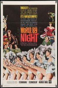 4a980 WORLD BY NIGHT 1sh '61Luigi Vanzi's Il Mondo di notte, sexy Italian showgirls!