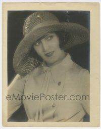 4b041 CARMEL MYERS deluxe 11x14 still '20s waist-high portrait with cool hat by Ruth Harriet Louise