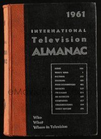 4b021 1961 INTERNATIONAL TELEVISION ALMANAC hardcover book '61 filled with information!