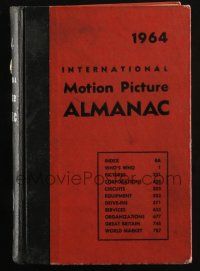4b022 1964 INTERNATIONAL MOTION PICTURE ALMANAC hardcover book '64 filled with information!