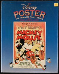 4b338 DISNEY POSTER hardcover book '93 filled with wonderful full-page color cartoon images!