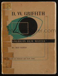 4b334 D.W. GRIFFITH: AMERICAN FILM MASTER hardcover book '40 illustrated biography of the legend!