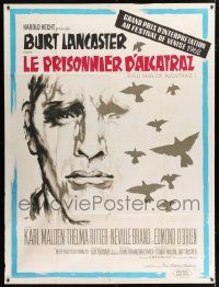 4c529 BIRDMAN OF ALCATRAZ French 1p '62 Burt Lancaster in John Frankenheimer's prison classic!