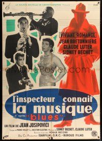 4c537 BLUES white French 1p '56 L'inspector connait la musique, Clement Hurel art of musicians!