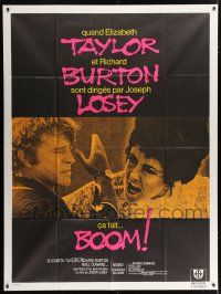 4c542 BOOM French 1p '68 Elizabeth Taylor & Richard Burton, Tennessee Williams drama!