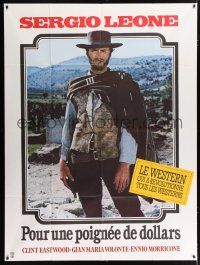 4c627 FISTFUL OF DOLLARS French 1p R80s Sergio Leone, full-length close up of Clint Eastwood!