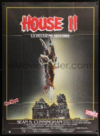 4c702 HOUSE II: THE SECOND STORY French 1p '87 great different horror art of severed hand!