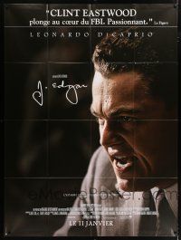 4c722 J. EDGAR advance French 1p '11 super c/u of Leonardo DiCaprio, directed by Clint Eastwood!