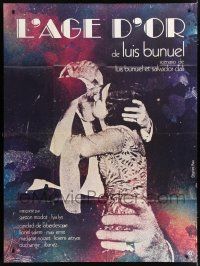 4c750 L'AGE D'OR French 1p R70s Luis Bunuel's surrealist masterpiece, The Golden Age, Rau art!