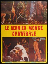4c755 LAST SURVIVOR French 1p '78 Italian modern man vs primitive cannibals, different image!