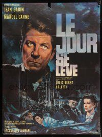 4c761 LE JOUR SE LEVE French 1p R60s Marcel Carne's Daybreak starring Jean Gabin, cool art!