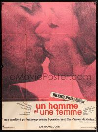 4c792 MAN & A WOMAN French 1p '66 Claude Lelouch's Un homme et une femme, Anouk Aimee, Trintignant