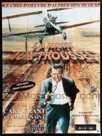 4c826 NORTH BY NORTHWEST French 1p R90s Cary Grant chased by cropduster, Alfred Hitchcock classic!