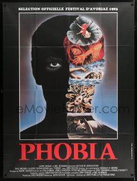 4c849 PHOBIA French 1p '83 directed by John Huston, cool different art by Alex Ebel!