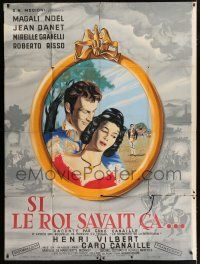 4c912 SI LE ROI SAVAIT CA style A French 1p '58 If the King Knew That, great art by C. Broutin!