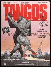 4c941 TANGOS THE EXILE OF GARDEL French 1p '85 wacky sexy dancing artwork by Michel Berberian!