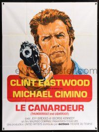 4c951 THUNDERBOLT & LIGHTFOOT French 1p R80s different image of Clint Eastwood pointing gun!