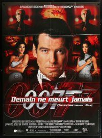 4c955 TOMORROW NEVER DIES French 1p '97 Pierce Brosnan as Bond, Michelle Yeoh, sexy Teri Hatcher!