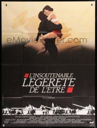 4c969 UNBEARABLE LIGHTNESS OF BEING French 1p '88 wonderful different art of Day-Lewis & Binoche!