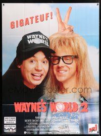4c983 WAYNE'S WORLD 2 French 1p '94 Mike Myers, Dana Carvey, from Saturday Night Live sketch!