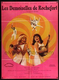 4c998 YOUNG GIRLS OF ROCHEFORT French 1p R80s Jacques Demy & Agnes Varda, Catherine Deneuve