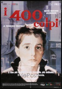 4c001 400 BLOWS Italian 1p R2014 cool art of Jean-Pierre Leaud as young Francois Truffaut!