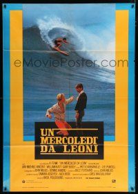 4c014 BIG WEDNESDAY Italian 1p R82 John Milius classic surfing movie, cool different image!