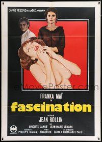 4c043 FASCINATION Italian 1p '80 sexy artwork of terrified naked Franca Mai!