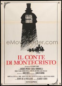 4c076 LE COMTE DE MONTE-CRISTO Italian 1p '79 cool art of menacing silhouette with prison bars!