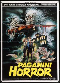 4c097 PAGANINI HORROR Italian 1p '89 wild Sciotti art of zombie with violin & bloody sheet music!