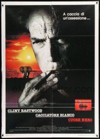 4c133 WHITE HUNTER, BLACK HEART Italian 1p '90 close up of Clint Eastwood as director John Huston!