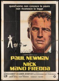 4c151 COOL HAND LUKE Italian 2p R77 Paul Newman prison escape classic, cool different image!