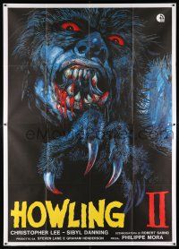 4c180 HOWLING II Italian 2p 1989 cool and different Josh Kirby werewolf monster art!