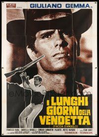 4c190 LONG DAYS OF VENGEANCE Italian 2p R60s c/u of Giuliano Gemma, spaghetti western!