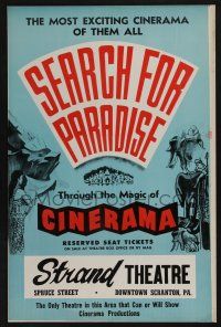 4c423 SEARCH FOR PARADISE WC '57 Cinerama, Lowell Thomas' Himalayan travels in Nepal!