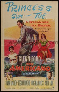 4c240 AMERICANO WC '55 Glenn Ford is a stranger to Brazil but no stranger to danger!