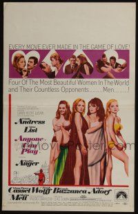 4c243 ANYONE CAN PLAY WC '68 sexiest near-naked Ursula Andress, Virna Lisi, Claudine Auger & Mell!