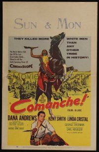 4c280 COMANCHE WC '56 Dana Andrews, Linda Cristal, they killed more white men than any other!