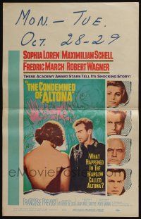 4c282 CONDEMNED OF ALTONA WC '63 Sophia Loren, Maximilian Schell, Fredric March, Robert Wagner