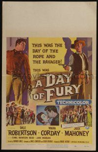 4c288 DAY OF FURY WC '56 Dale Robertson is the last of the Maverick Killers, Mara Corday