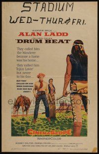 4c296 DRUM BEAT WC '54 they called Alan Ladd Injun Lover but never to his face!